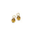Mikasa Charm. Two charms with faceted citrine drops and gold-plated brass ring.