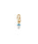 Sleepy Hollow Charm in Blue. Blue and white glass mushroom necklace charm with gold-plated brass S-hook.