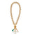 Mood Necklace in Gold with Bisous Charm, Lean And Green, and Shooting Star charms attached.