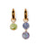Gold Mood Hoops with Lava Lamp Charm and Retrograde Charm.