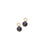 Total Eclipse Charm. Pair of round sodalite charms with gold-plated brass ring.